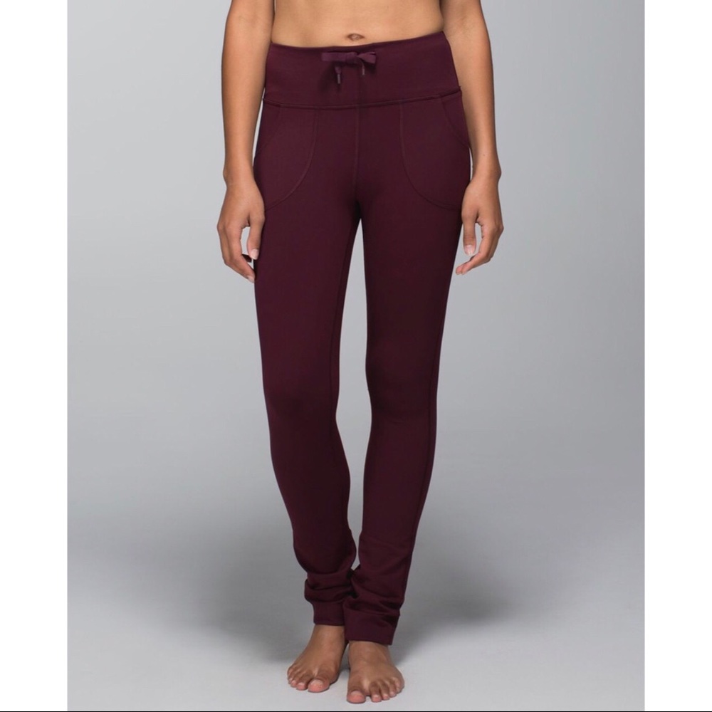 Lululemon maroon skinny will pant